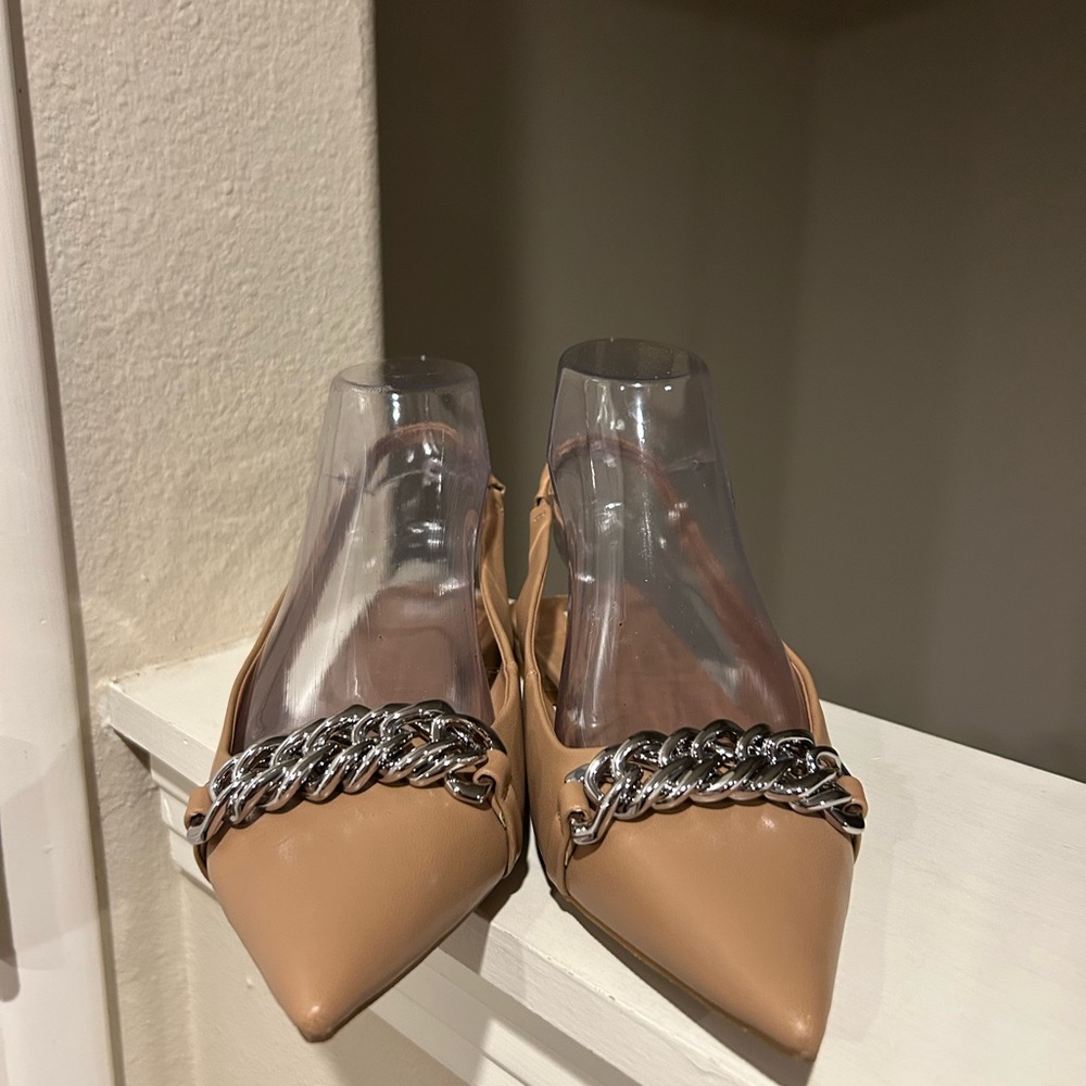 BP. Camille Pointed Toe Slingback Flat, Tan Mocha, Sandal Women’s 8 - Picture 10 of 10